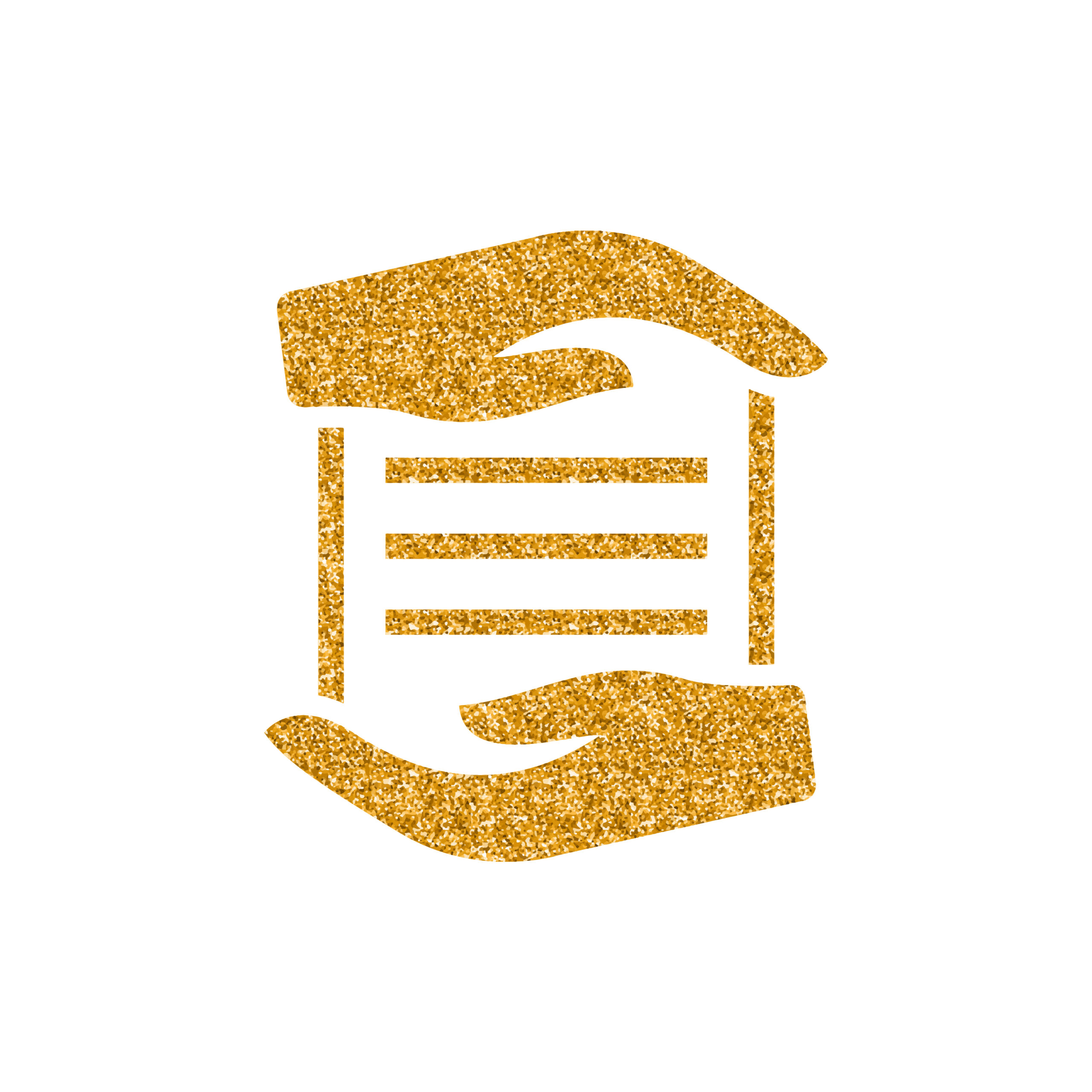 Gold Glitter Icon - Data protection